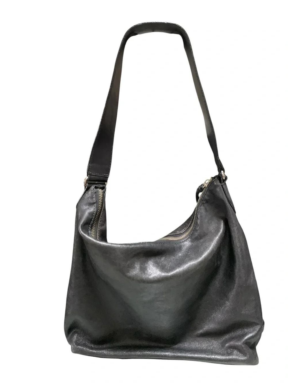 Cole Haan Avery Black Soft Leather Hobo Grommet II Purse